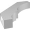Ekena Millwork 5 1/2-in. W x 30-in. D x 34-in. H Balboa Architectural Grade PVC Knee Brace BRCP055X30X34BOA - alternate 3